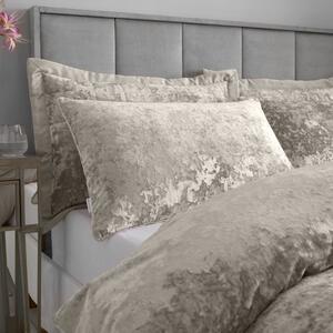 Bež posteljina za bračni krevet od samta 200x200 cm Crushed – Catherine Lansfield