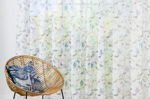 Bijelo-ljubičasta prozirna zavjesa 400x260 cm Birdy – Mendola Fabrics