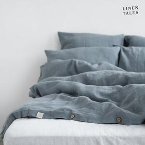 Svijetloplava lanena produžena posteljina za bračni krevet 200x220 cm - Linen Tales