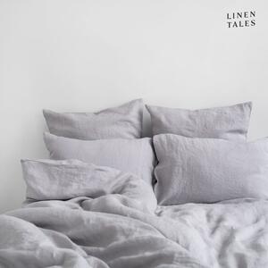 Svjetlo siva lanena produžena posteljina za bračni krevet 200x220 cm - Linen Tales