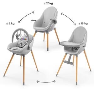Kinderkraft Hranilica Fini UP 3u1, Grey