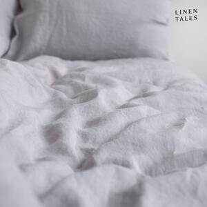 Svjetlo siva lanena produžena posteljina za bračni krevet 200x220 cm - Linen Tales