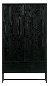 Crni ormarić od čvrste jeseni 85x149 cm Silas – WOOOD