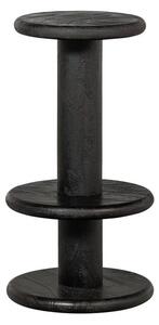 Crna barska stolica od masivnog manga 74 cm Kolby – WOOOD
