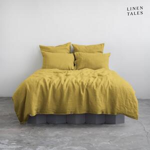 Žuta lanena produljena posteljina za krevet 165x220 cm - Linen Tales
