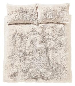 Krem posteljina za bračni krevet od mikropliša 200x200 cm Cuddly – Catherine Lansfield