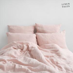 Svijetlo ružičasta lanena produljena posteljina za bračni krevet 200x220 cm - Linen Tales