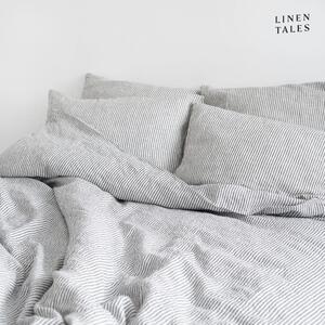 Crno-bijela lanena posteljina za bračni krevet 200x200 cm - Linen Tales