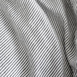 Crno-bijela lanena posteljina za krevet 140x200 cm - Linen Tales
