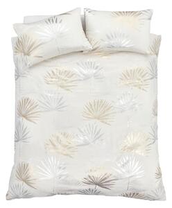 Krem posteljina za bračni krevet-za produženi krevet 230x220 cm Luxe Palm – Catherine Lansfield