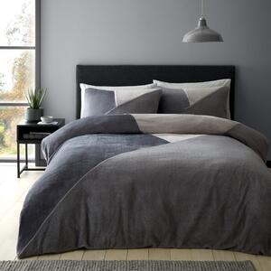 Siva posteljina za bračni krevet od mikropliša 200x200 cm Cosy – Catherine Lansfield