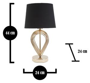 Crna stolna lampa Mauro Ferretti Maxt, ø 24 cm