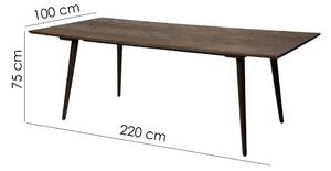 Blagovaonski stol u dekoru brijesta 100x220 cm Bone - DAN-FORM Denmark