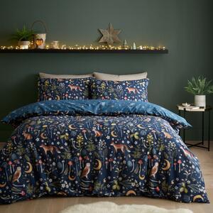 Tamno plava posteljina za bračni krevet 200x200 cm Enchanted Twilight – Catherine Lansfield