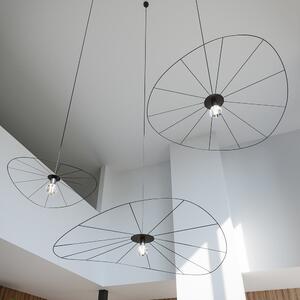 Crna viseća svjetiljka ø 110 cm Elliot – Nice Lamps