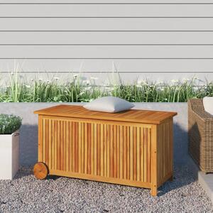 VidaXL Vrtna kutija za pohranu s kotačima 113x50x58 cm od drva bagrema