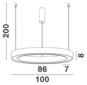 MORBIDO VISILICA LED 80W/2700-4000K/4373lm/DIMM/IP20/MESING ZLATNA NL9345646