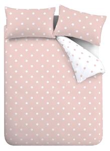 Bijela-ružičasta posteljina za krevet za jednu osobu 135x200 cm – Catherine Lansfield