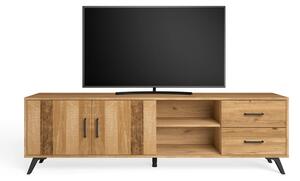 TV stol u dekoru hrasta u prirodnoj boji 181x53 cm Nordic - Marckeric