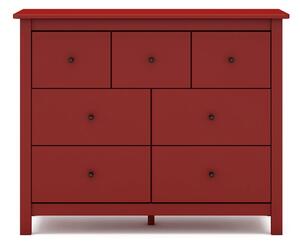 Crvena niska komoda od borovine 110x80 cm Misti - Marckeric
