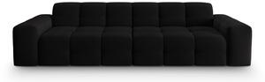Crna baršunasta sofa 255 cm Kendal - Micadoni Home