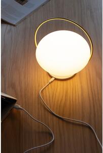Bijela/u zlatnoj boji LED stolna lampa (visina 19 cm) Orbit – UMAGE