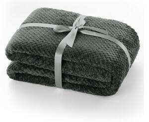 Tamno siva DecoKing Henry deka od mikrovlakana, 150 x 70 cm