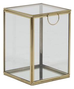 Staklena kutija za pohranu dekorativna u zlatnoj boji Mirina – Light & Living