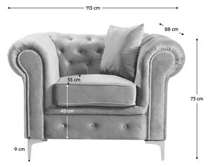 Zondo Luksuzna fotelja Rikaro (velvet 03) . 1064059