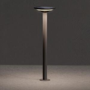 KLEWE LED solarna svjetiljka Keope, antracit, visina 80 cm, IP65, Crno, Aluminij, Solarna svjetla