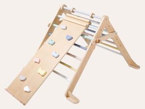 Rastući Montessori Piklerov trokut 68 cm s daskom 2u1 pastelnih boja