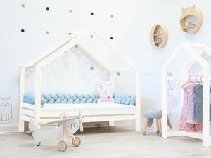 Krevet kućica dominant s opcionalnom ogradicom premium bijeli dimenzija ležaja: 70 x 140 cm, ladica, nožice: bez nožica, Ogradice: Nijedna