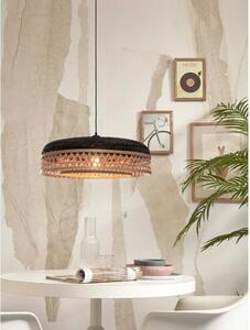 Crna/u prirodnoj boji viseća svjetiljka s bambusovim sjenilom ø 60 cm Ubud – Good&Mojo