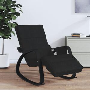VidaXL Stolica za ljuljanje od tkanine crna