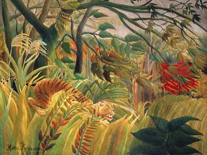 Reprodukcija Tiger in a Tropical Storn (Rainforest Landscape) - Henri Rousseau, (40 x 30 cm)
