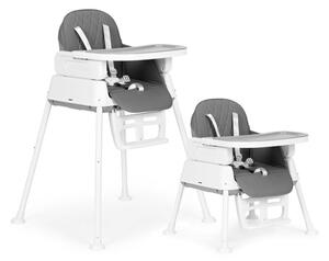 Dječja stolica za hranjenje 3u1 sklopiva ECOTOYS GRAY