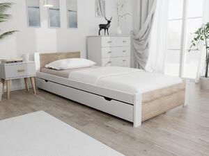 Krevet IKAROS 90 x 200 cm, bijela/hrast sonoma Podnica: Sa lameliranom podnicom, Madrac: Bez madraca