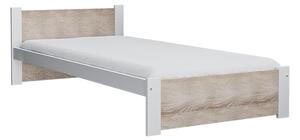 Krevet IKAROS 90 x 200 cm, bijela/hrast sonoma Podnica: Bez podnice, Madrac: Madrac Somnia 17 cm