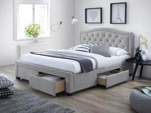 Tapacirani krevet ELECTRA 160 x 200 cm sivi