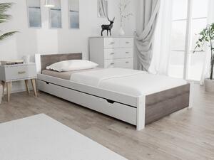 Krevet IKAROS 90 x 200 cm, bijela/tartuf hrast Podnica: Sa podnicom od letvi, Madrac: Bez madraca