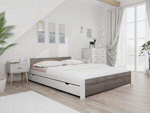 Krevet IKAROS 140 x 200 cm, bijela/tartuf hrast Podnica: Sa lameliranom podnicom, Madrac: Bez madraca