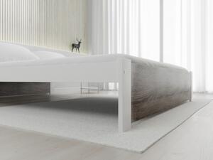 Krevet IKAROS 140 x 200 cm, bijela/tartuf hrast Podnica: Sa lameliranom podnicom, Madrac: Bez madraca