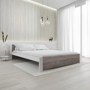 Krevet IKAROS 180 x 200 cm, bijela/tartuf hrast Podnica: Sa lameliranom podnicom, Madrac: Bez madraca