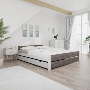 Krevet IKAROS DOUBLE 160 x 200 cm, bijela/tartuf hrast Podnica: Sa podnicom od letvi, Madrac: Bez madraca