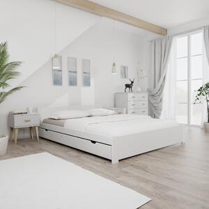 Krevet IKAROS 160 x 200 cm, bijeli Podnica: Sa lameliranom podnicom, Madrac: Bez madraca