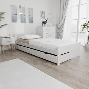 Krevet IKAROS DOUBLE 90 x 200 cm, bijeli Podnica: Bez podnice, Madrac: Bez madraca