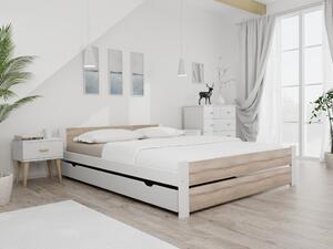 Krevet IKAROS DOUBLE 120 x 200 cm, bijela/hrast sonoma Podnica: Bez podnice, Madrac: Bez madraca