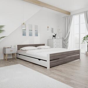 Krevet IKAROS DOUBLE 180 x 200 cm, bijela/tartuf hrast Podnica: Sa podnicom od letvi, Madrac: Bez madraca