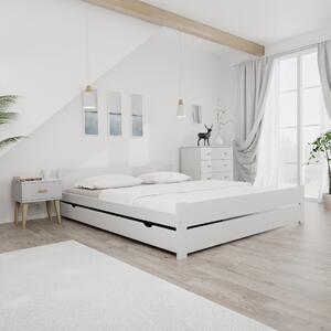 Krevet IKAROS DOUBLE 180 x 200 cm, bijeli Podnica: Sa podnicom od letvi, Madrac: Madrac Deluxe 10 cm