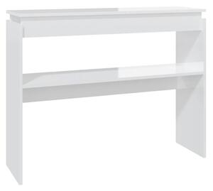 VidaXL Konzolni stol visoki sjaj bijeli 102 x 30 x 80 cm od iverice